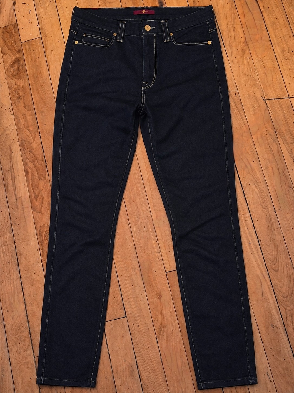 7 For All Mankind Bootcut Stretch Jeans Women's 27x28 Dark Wash